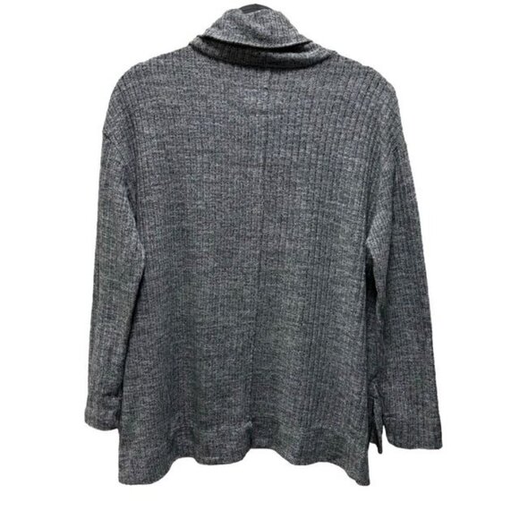 Maeve By Anthropologie Womens Gray Ribbed Cowl Neck Sweater XS Oversized - Picture 2 of 10